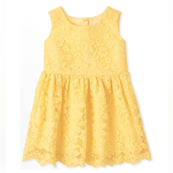 Childrens Place Toddler Girls Sun Valley Lace Fit and Flare Easter Church Dress - Picture 8 of 13